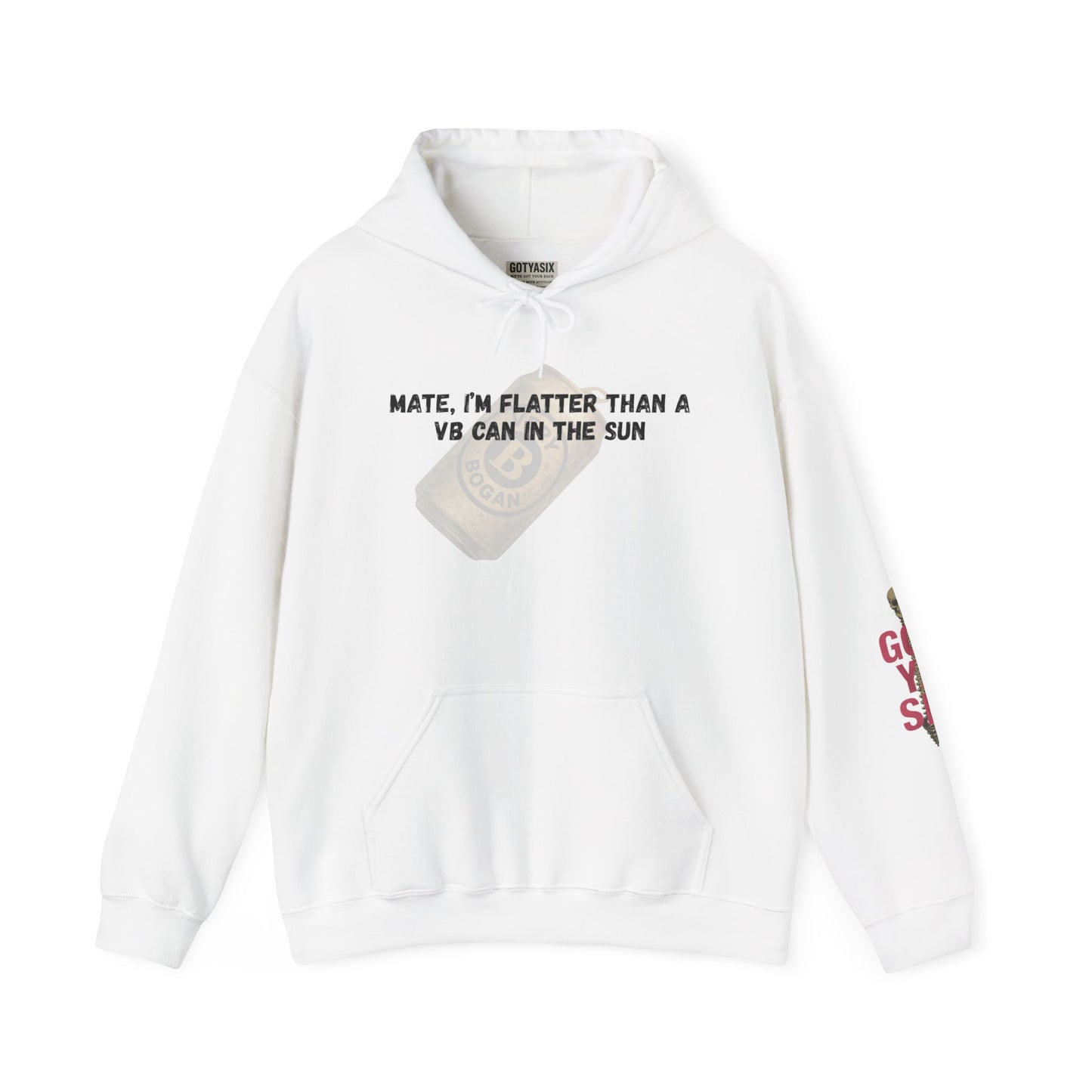 Mate, I'm Flatter Than a VB Can in the Sun - Unisex Heavy Blend Hoodie